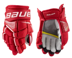 Bauer Supreme Ultrasonic Junior Hockey Gloves -Hockey Boutique 1058650 RED