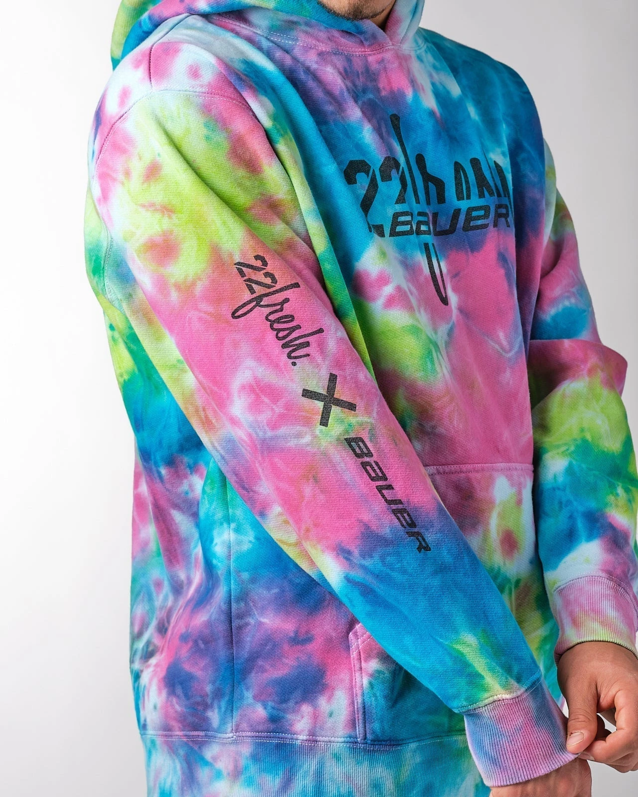 Bauer X 22fresh Tie Dye Hoodie Youth 4 Bauer X 22fresh Tie Dye Hoodie Youth - Image 2