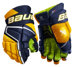 Bauer Vapor 3X Junior Hockey Gloves -Hockey Boutique 3X JR FRONT NVG2