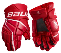 Bauer Vapor 3X Senior Hockey Gloves -Hockey Boutique 3X SR FRONT RED2