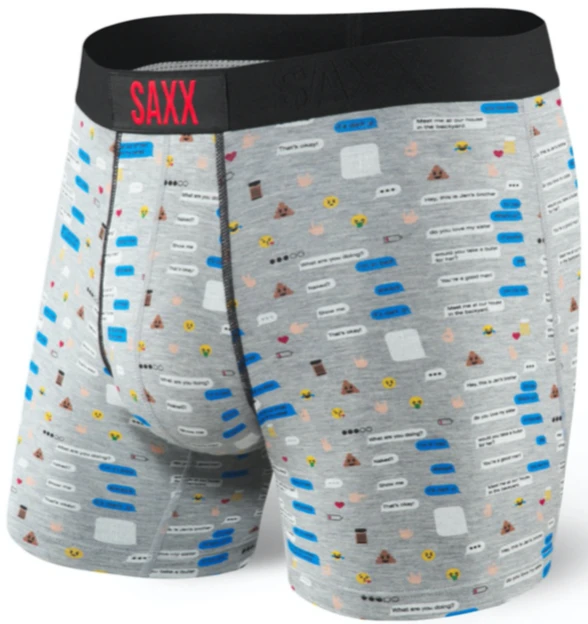 SAXX Vibe Boxer Brief Text Bubble/Black (2-Pack) 3 SAXX Vibe Boxer Brief Text Bubble/Black (2-Pack)