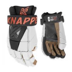 Knapper AK5 Ball Hockey Gloves -Hockey Boutique Knapper Gants AK5 blanc noir corail 600x600 1