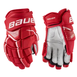 Bauer Supreme Ultrasonic Senior Hockey Gloves -Hockey Boutique SUPREMEULTRASONICGloveSenior RED