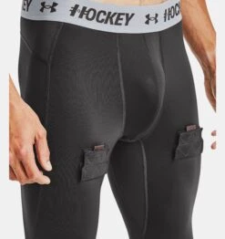 Under Armour Men's Hockey Compression Leggings -Hockey Boutique V5 1356492 010 VELCRO