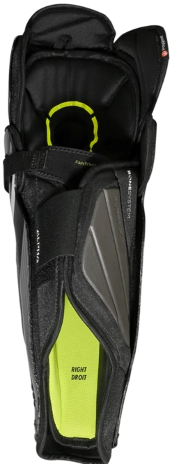 Warrior Alpha LX 20 Junior Shin Guards -Hockey Boutique lx20sgsr1bk war 02 i