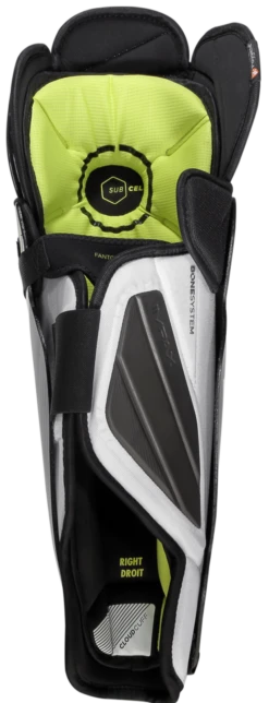 Warrior Alpha LX Pro Junior Shin Guards -Hockey Boutique lxpsgsr1bk war 02 i