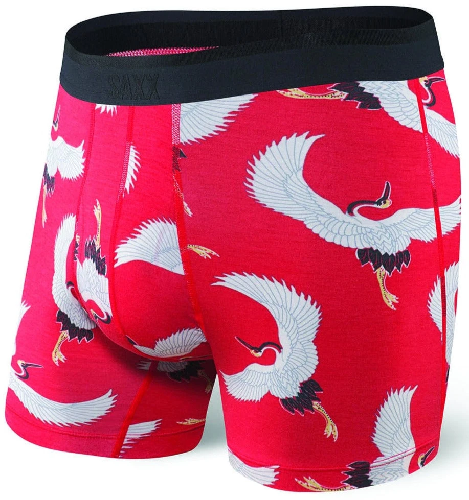 SAXX Platinum Boxer Brief Fly Red Cranes 3 SAXX Platinum Boxer Brief Fly Red Cranes
