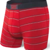 SAXX Vibe Boxer Brief Red Shallow Stripe 1 SAXX Vibe Boxer Brief Red Shallow Stripe -Hockey Boutique saxx vibe boxer brief red shallow stripe