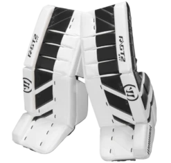 Warrior Ritual GT2 Intermediate Goalie Pads (w/ Knee Pads) -Hockey Boutique warrior ritual gt2 intermediate goalie pads black white